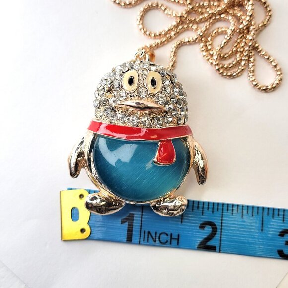 Bird Crystal Pendant Necklace Blue Pendant Necklace - Picture 5 of 9